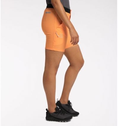 Pantalones Naranjas Cortos Pantalon Corto Deporte Con Malla Mujer