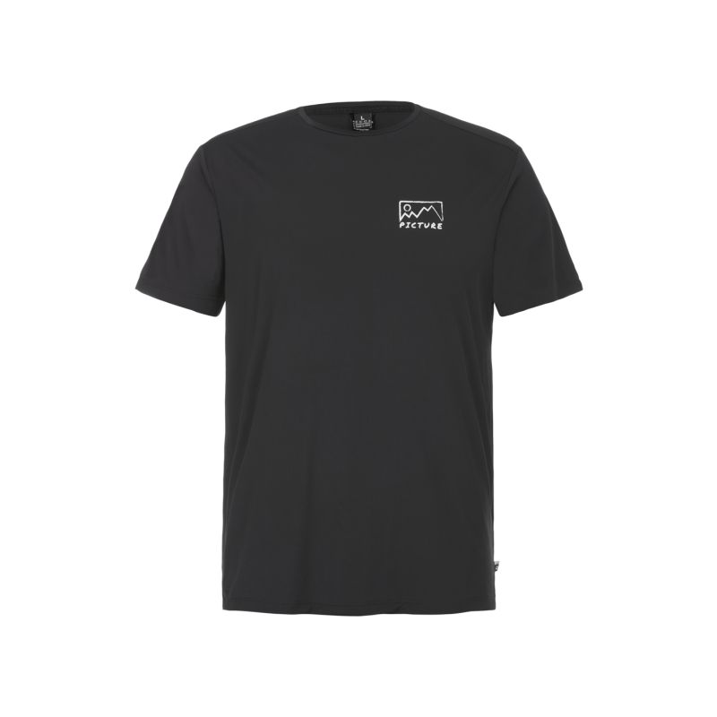 Travis Tech Tee Picture (Full black) hombre
