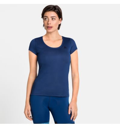 Odlo T-Shirt MC Active F-Dry Light Camiseta Atlética para Mujer Estate Blue L Mujer 