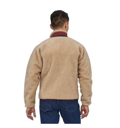 Men's Patagonia Classic Retro-x Jkt fleece jacket (Dark Natural w/Sequoia  Red) - Alpinstore