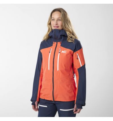 Veste de ski MILLET White 3l (Coral chrome/Saphir) Femme - Alpinstore