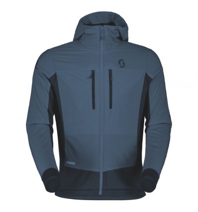 Men's hoodie Scott Explorair Alpha (Metal blue/Dark blue) - Alpinstore