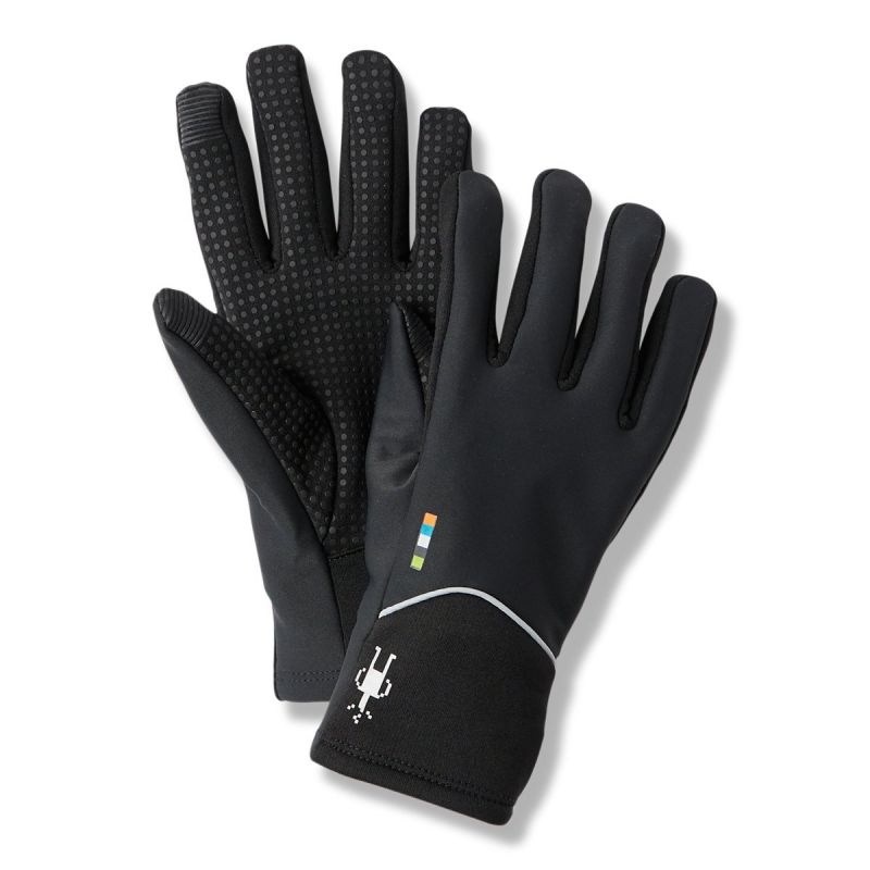 Merino wool gloves Smartwool Merinosprt Flc Wnd Trnglv (Black)