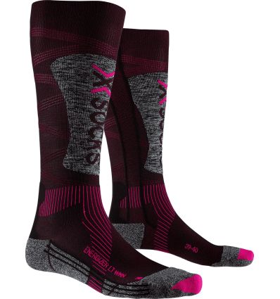 Chaussettes ski X-Socks Energizer LT 4.0 (black/fluo pink/stone