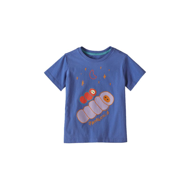T-shirt Patagonia Baby Regenerative Organic Certified Cotton Graphic (float blue) enfants