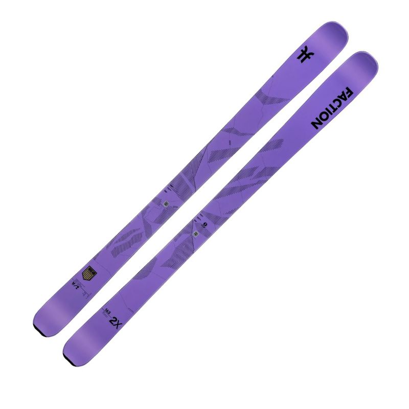 Pack skis Faction Agent 2 X (purple) + fixation - femme