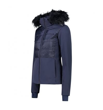 Jacket CMP Woman Jacket Zip Hood (Black blue) Woman - Alpinstore