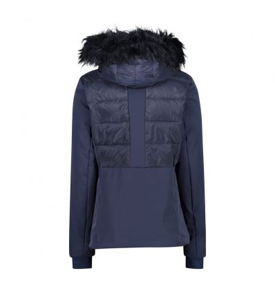 Jacket CMP Woman Jacket Zip Hood (Black blue) Woman - Alpinstore | Regenjacken