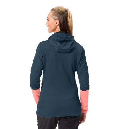 Vaude Monviso (Dark sea uni) Women\'s Fleece Hooded Jacket - Alpinstore