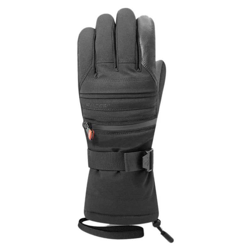 Racer Zipper 4 Primaloft Ski Gloves (BLACK)