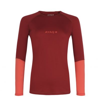 Technical T-shirt AYAQ Mefonna merino long sleeve (Red Sienna) Women's -  Alpinstore