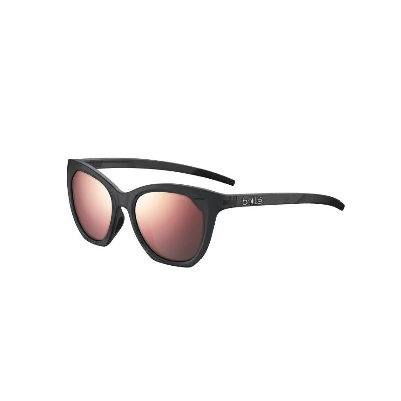 Bollé Prize solbriller (sort krystal mat Hd polariseret brun pink)