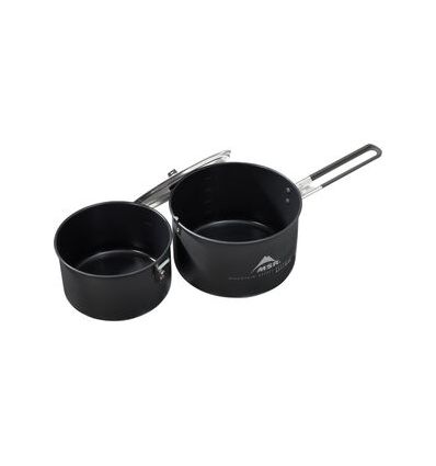 Popote avec 2 casseroles revêtement céramique antiadhésif MSR Ceramic 2-Pot  Set - Alpinstore