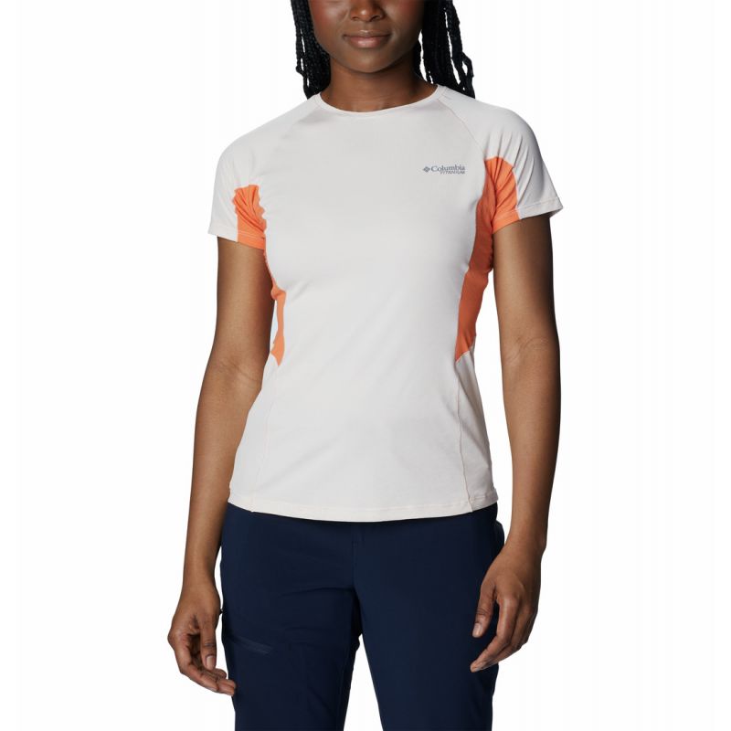 Columbia Camiseta Titan Pass™ Ice SS (melocotón, naranja) mujer