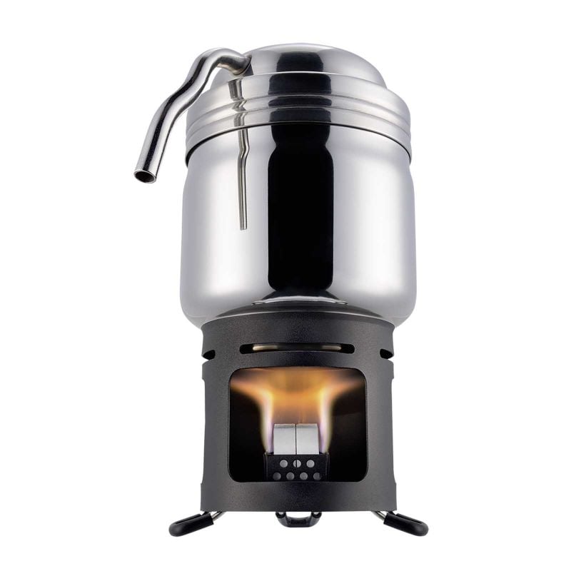 Stainless steel coffee maker Esbit with burner