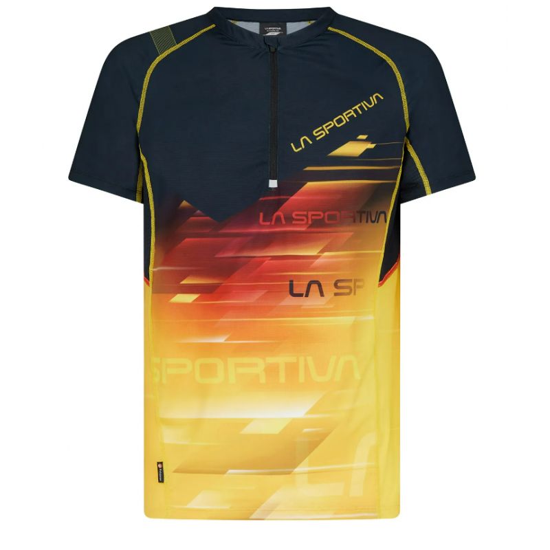 Trail/Running T-Shirt La Sportiva Xcelerator (Black/Yellow) Mann