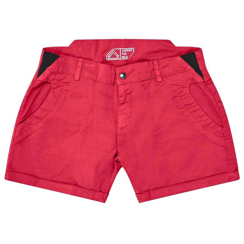 Pantalones cortos de mujer Looking for wild Bavella (Rosso)
