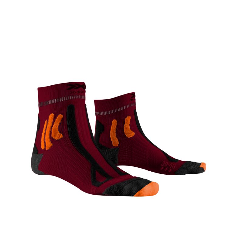 Men's X-SOCKS Trail Run Energy 4.0 Socks (namib red/trick orange)