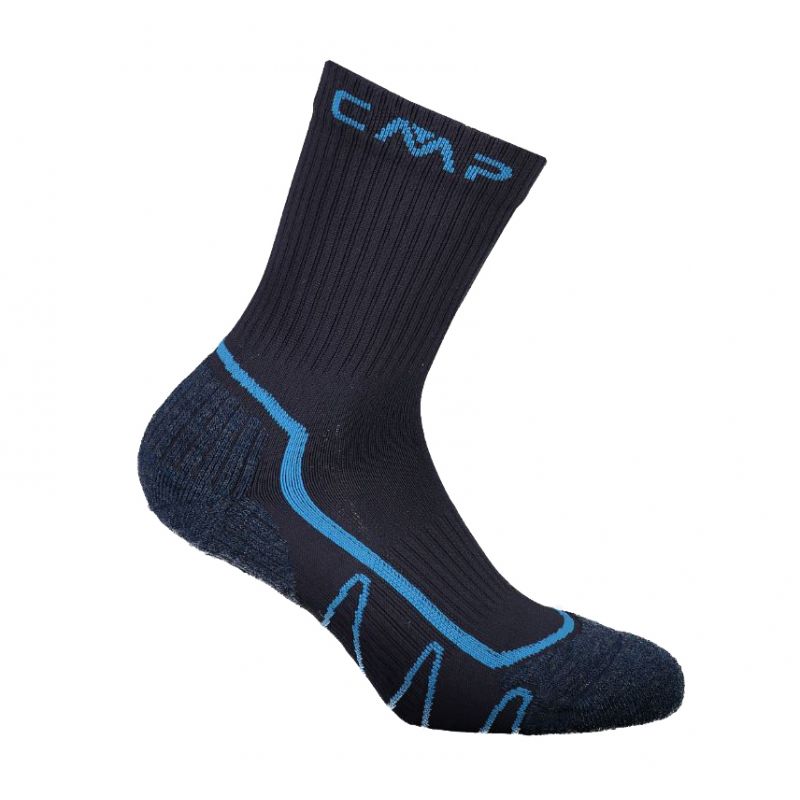 Men's CMP Campagnolo POLY MID hiking socks (Antracite Deep Lake)