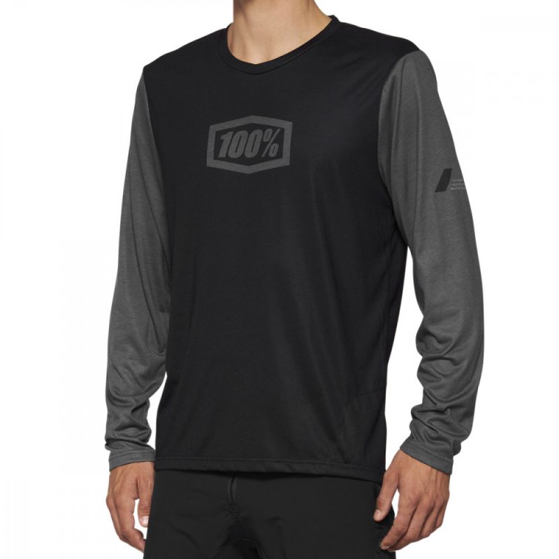 MTB-trøje til mænd 100% Bike AIRMATIC langærmet trøje (sort)