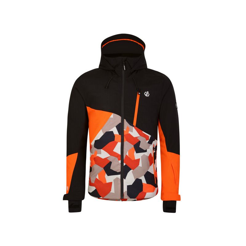 Dare2B Baseplate Jacket (Svart/Puffins Orange Geo Camo Print) för män