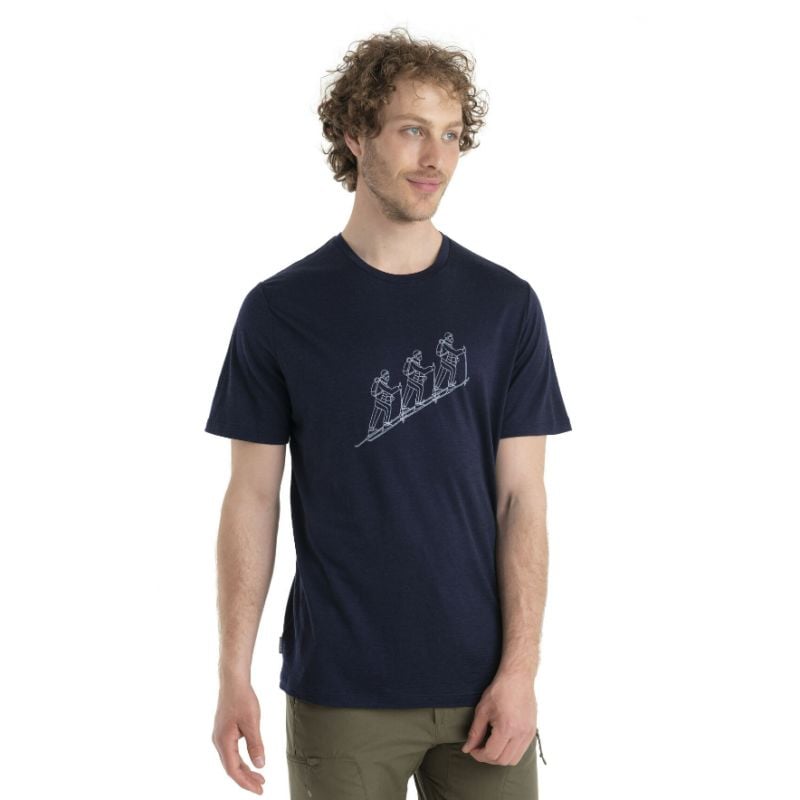 Teknisk T-shirt til mænd Icebreaker Tech Lite II 150 (Midnight Navy)