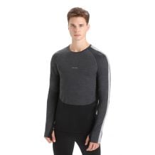 Men's technical T-shirt Icebreaker 125 ZoneKnit LS Crewe (Jet  heather/Black/Metro H/CB)