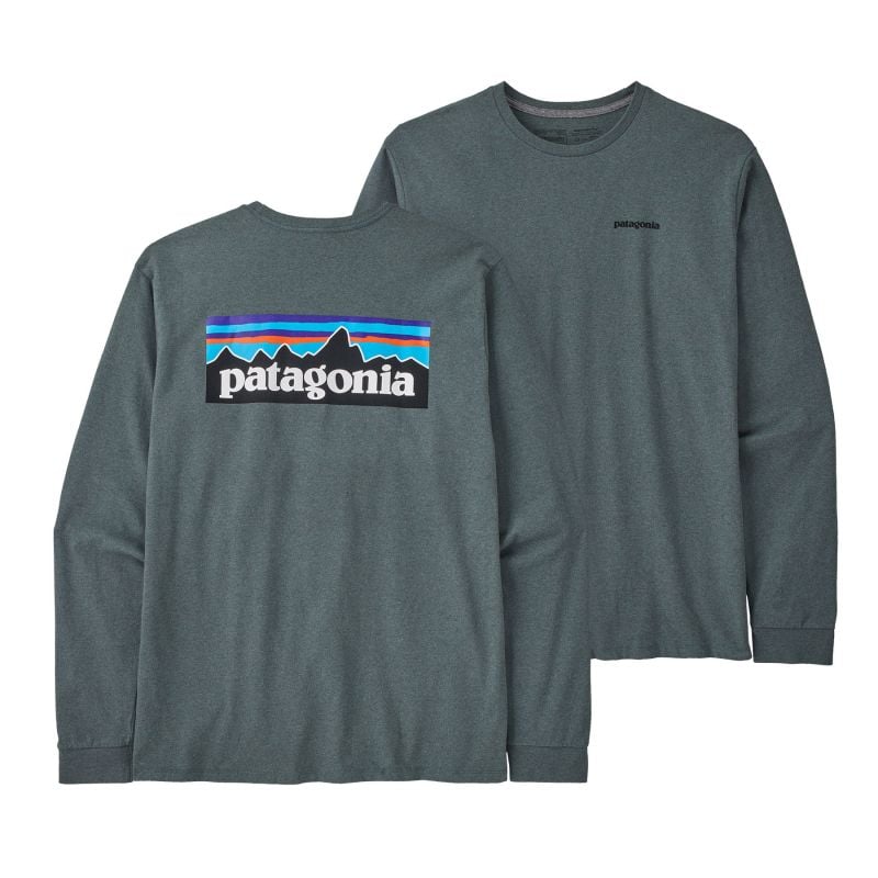 Langermet t-skjorte Patagonia L/s P-6 Logo Responsibili-t-skjorte (ny grønn) mann