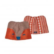 Käännettävä vauvan pipo Patagonia Baby Animal Friends Beanie (Beanie Fox: Henna Brown)