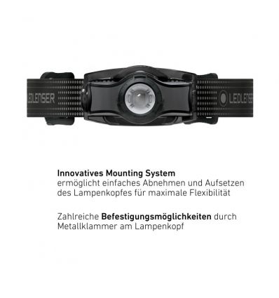 Lampe frontale Ledlenser HF8R Core (Black) - Alpinstore
