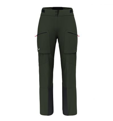 Women\'s ski pants Salewa SELLA 3L PTX (dark olive) - Alpinstore