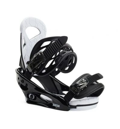 Snowboard Binding Buckles with Straps Metal Base Black Plastic and