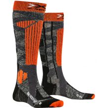 Calze da sci X-Socks Rider 4.0 da uomo (grigio pietra/rosso) - Alpinstore