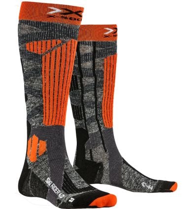 Calcetines de esquí X-Socks Rider 4.0 para hombre (gris piedra