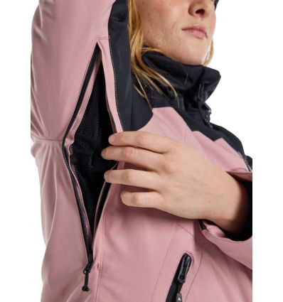 Women\'s Burton Lelah (True Black/Powder Blush) jacket - Alpinstore