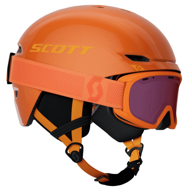 Pacchetto casco e occhiali da sci Scott Combo Hlmt Keeper 2+Goggle Jr Witty (arancione) junior