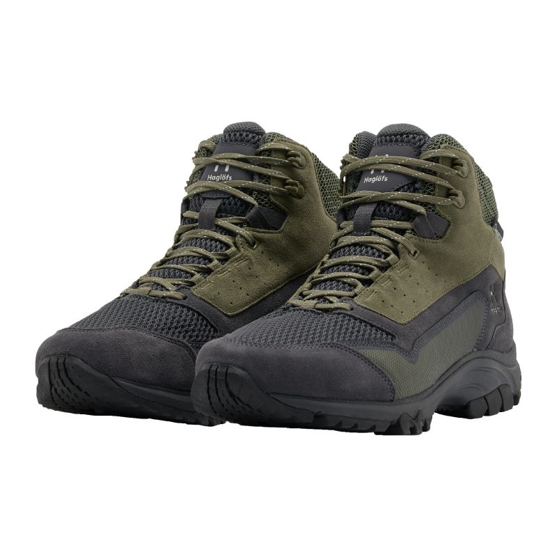 Uomo HAGLÖFS Skuta Mid Proof Eco Hiking Boots (Magnetite/Verde oliva)