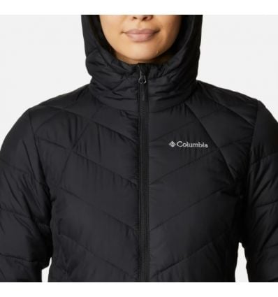 Women's hooded down jacket Columbia Heavenly (Black) - Alpinstore