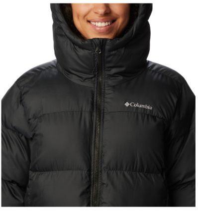 Women's long down jacket Columbia Puffect Long (Black) - Alpinstore