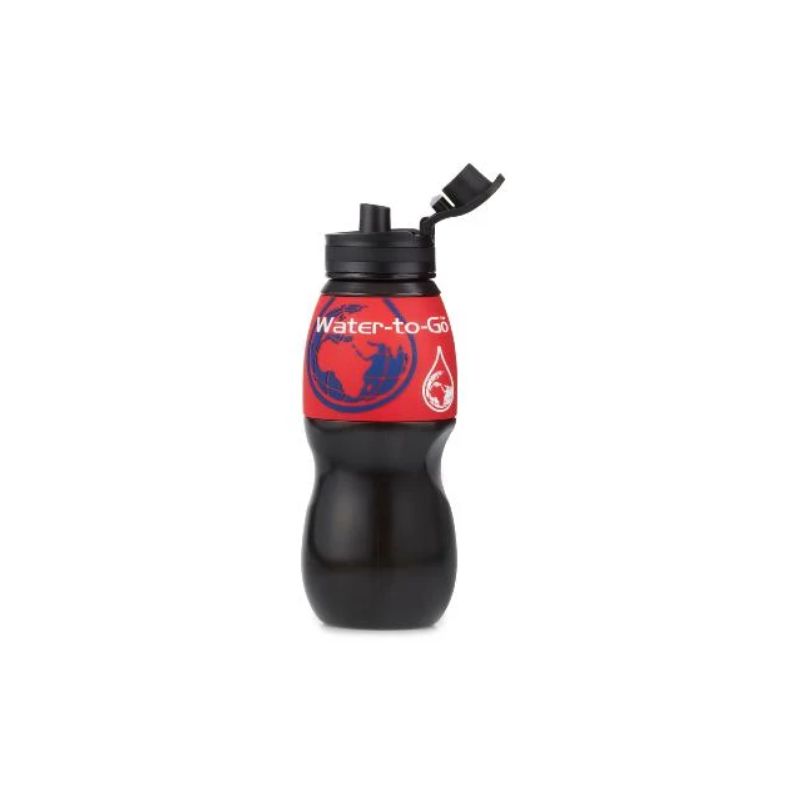 Botella filtrante Water to Go outdoor Active 75cl (negro/rojo)