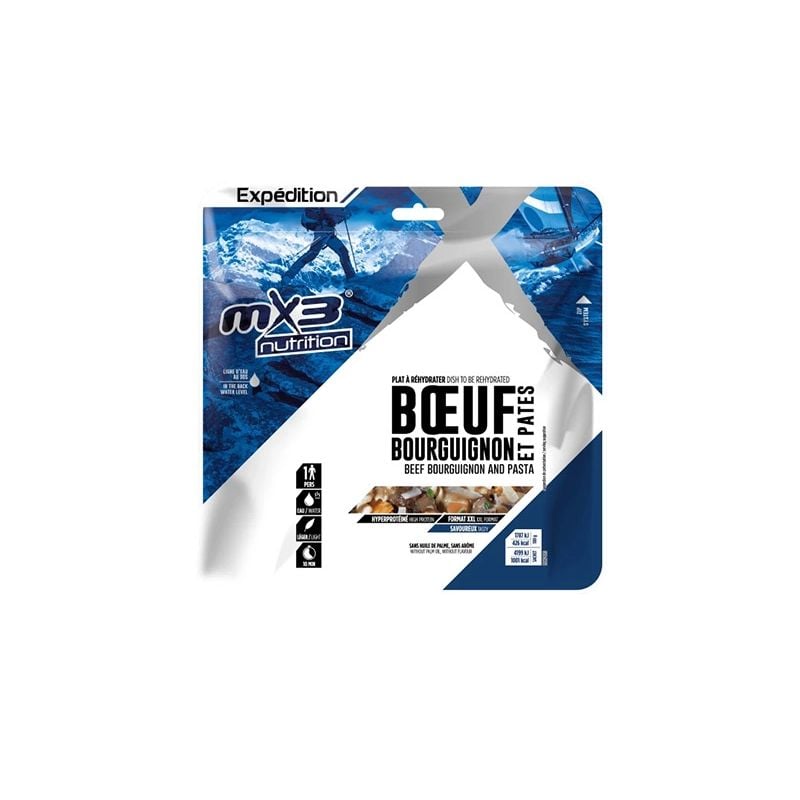 Freeze-dried dishes MX3 Nutrition Beef Bourguignon and Pasta