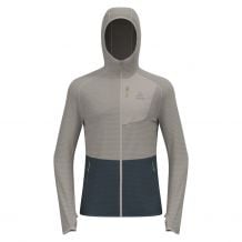 Polar fleece Odlo MID LAYER HOODY FULL ZIP ASCENT (silver cloud - dark slate) man