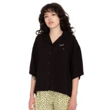 Shirt Volcom SERVISTONE WOVEN SS (ZWART) Dames