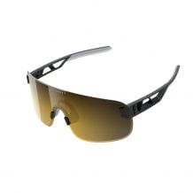 POC Elicit Fahrradbrille (Uranium Black/Clarity Road/Partly Sunny Gold)