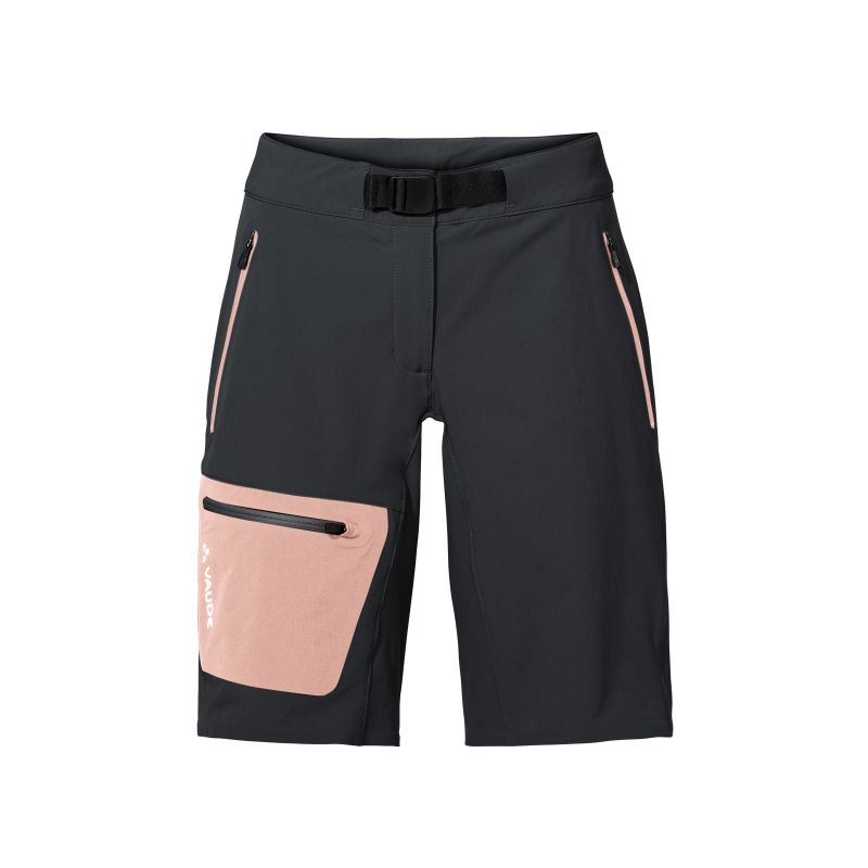Pantalones cortos de senderismo para mujer Vaude Pantalones cortos Badile (negro/rosa suave)