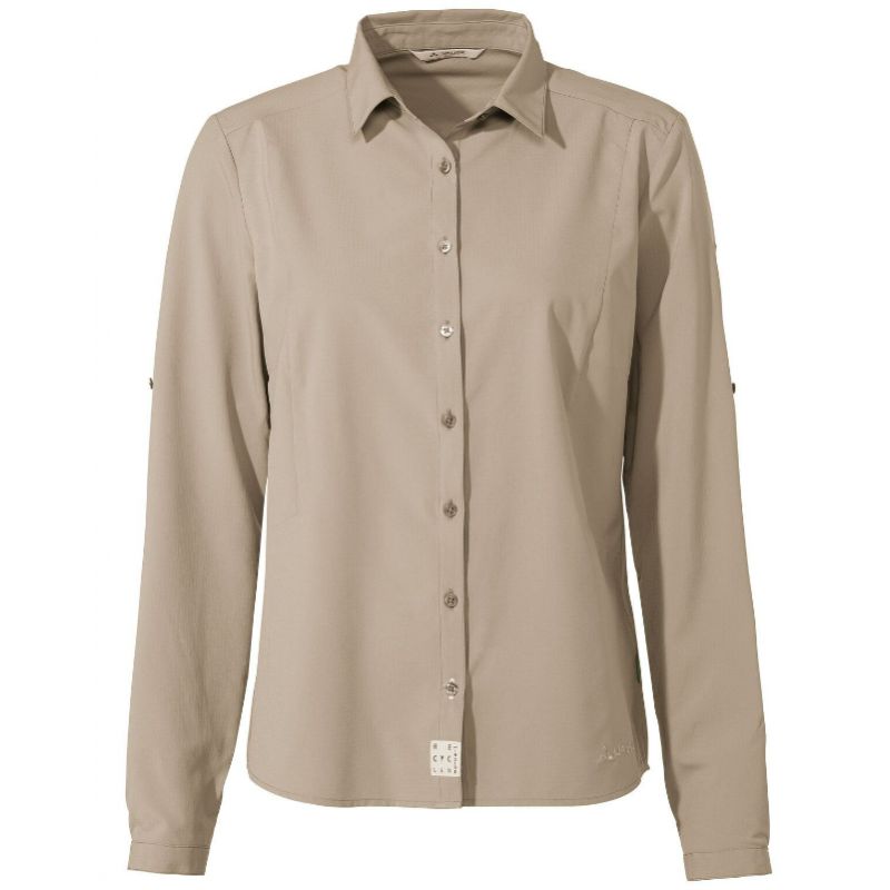 Chemise de randonnée VAUDE Rosemoor LS Shirt IV (linen) Femme
