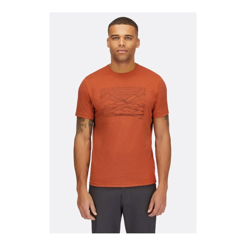 T-Shirt Rab Mantle Outline (Red Clay) Mann