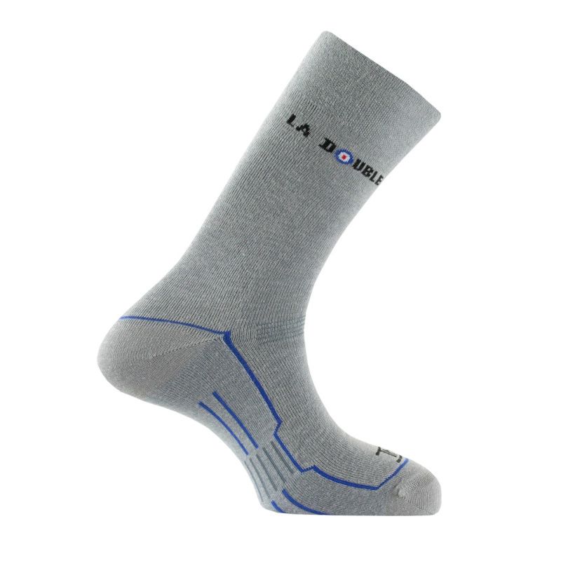 Hiking socks Thyo MI CHAUSSETTE DOUBLE AUTHENTIC (GRIS)