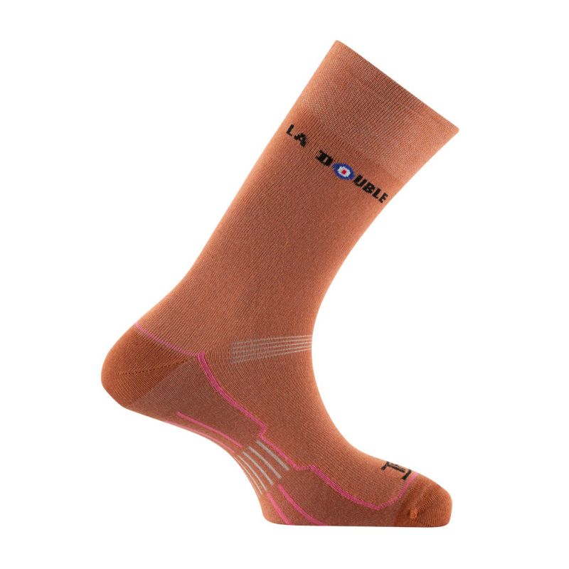 Hiking socks Thyo MI CHAUSSETTE DOUBLE AUTHENTIC (TERRACOTTA)