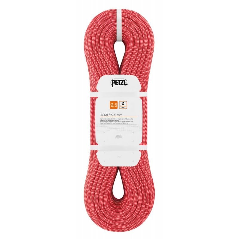 Enkel touw PETZL Arial 9.5MM (ROOD) 60M